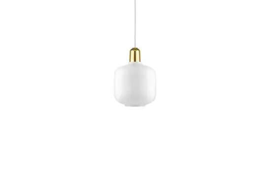 Normann Copenhagen - "Amp" Pendel - Small - Hvid/Messing