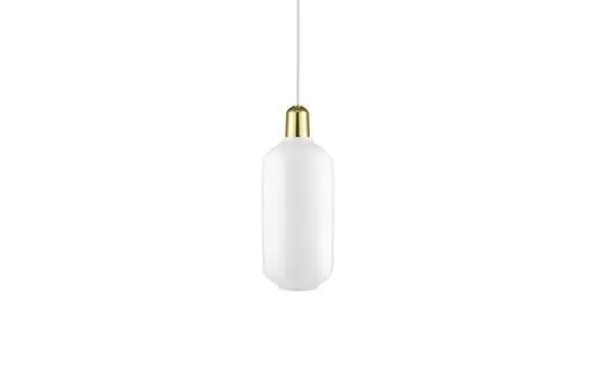 Normann Copenhagen - "Amp" Pendel - Large - Hvid/Messing