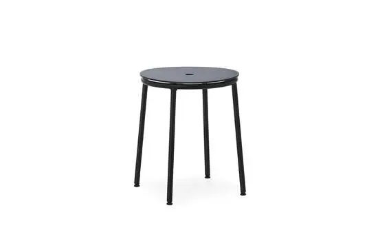 Normann Copenhagen - Circa Stool 45 cm Black Steel - Sort skammel