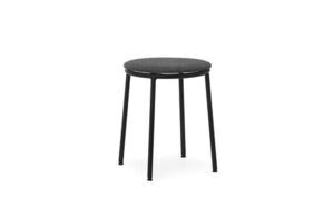 Normann Copenhagen - Circa Stool 45 cm - Mørkegrå Uph./Black Steel