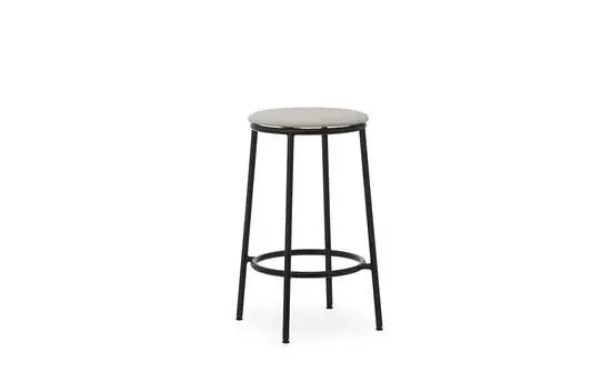 Normann Copenhagen - Circa Barstool 65 cm Uph. Black Steel