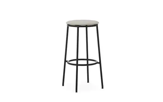 Normann Copenhagen - Circa Barstool 75 cm Uph. Black Steel