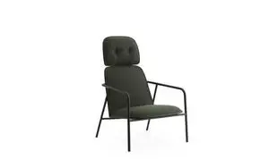 Normann Copenhagen - Pad Lounge Chair High Black Steel