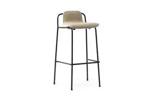 Normann Copenhagen - Studio Barstool 75 cm Front Upholstery Black Steel