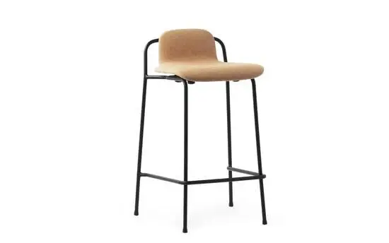 Normann Copenhagen - Studio Barstool 65 cm Full Upholstery Black Steel