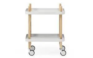 Normann Copenhagen - Block Table - Hvid med ben i Eg