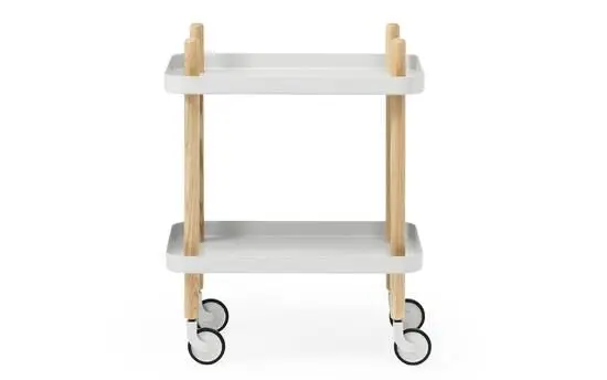 Normann Copenhagen - Block Table - Lys grå med ben i Eg