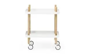 Normann Copenhagen - Block Table - Hvid med ben i Eg