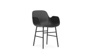 Normann Copenhagen stol - Form Stol m. armlæn i sort/stål