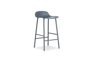 Normann Copenhagen - Form barstol 65 cm - blå/stål
