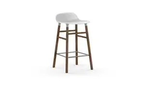 Normann Copenhagen - Form barstol 65 cm - hvid/valnød