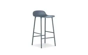 Normann Copenhagen - Form Barstool 75 cm - Blå/Blå stål