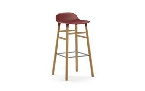 Normann Copenhagen - Form Barstool 75 cm - Rød/eg