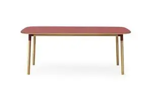 Normann Copenhagen - Form Table 95 x 200 cm - Rød/Eg