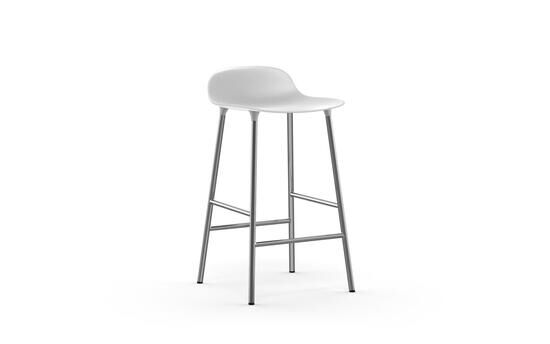 Normann Copenhagen - Form barstol 65 cm -hvid/chrome