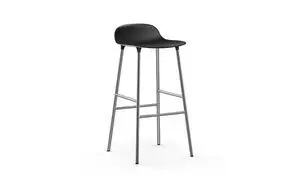 Normann Copenhagen - Form Barstool 75 cm - Sort/Chrome
