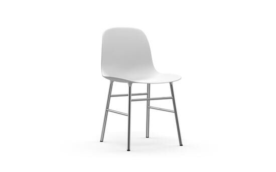 Normann Copenhagen stol - Form Stol  i hvid/chrome
