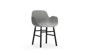 Normann Copenhagen stol - Form Stol m. armlæn i grå/sort
