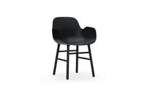 Normann Copenhagen stol - Form Stol m. armlæn i sort/sort