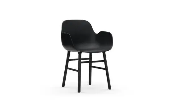 Normann Copenhagen stol - Form Stol m. armlæn i sort/sort