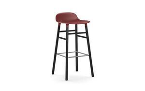 Normann Copenhagen - Form Barstool 75 cm - Rød/Sort eg