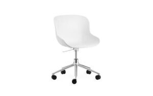 Normann Copenhagen - Hyg Chair Swivel 5W Gas Lift - Hvid/Alu