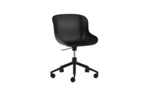 Normann Copenhagen - Hyg Chair Swivel 5W Gas Lift - Sort/Black Alu