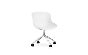 Normann Copenhagen - Hyg Chair Swivel 4W - Hvid/Alu