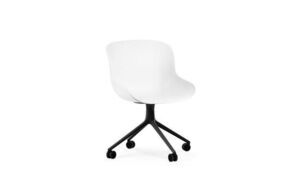 Normann Copenhagen - Hyg Chair Swivel 4W - Hvid/Black Alu