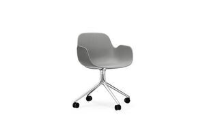 Normann Copenhagen - Form Armchair Swivel 4W - Grå/Alu