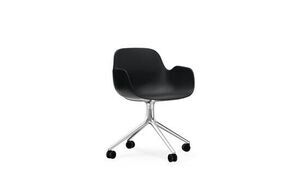 Normann Copenhagen - Form Armchair Swivel 4W - Sort/Alu
