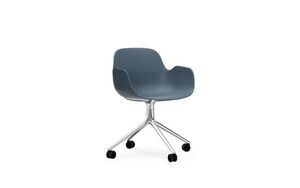Normann Copenhagen - Form Armchair Swivel 4W - Blå/Alu