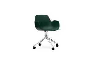 Normann Copenhagen - Form Armchair Swivel 4W - Grøn/Alu