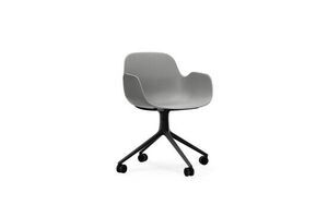 Normann Copenhagen - Form Armchair Swivel 4W - Grå/Black Alu