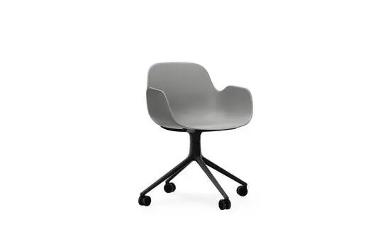 Normann Copenhagen - Form Armchair Swivel 4W Black Alu