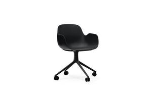 Normann Copenhagen - Form Armchair Swivel 4W - Sort/Black Alu