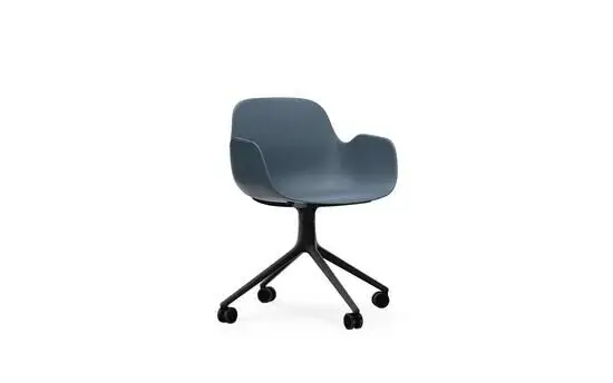 Normann Copenhagen - Form Armchair Swivel 4W Black Alu