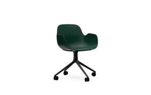 Normann Copenhagen - Form Armchair Swivel 4W - Grøn/Black Alu