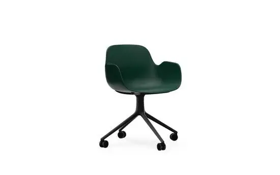 Normann Copenhagen - Form Armchair Swivel 4W Black Alu