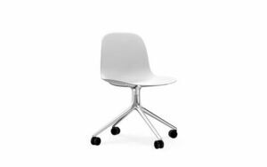 Normann Copenhagen - Form Chair Swivel 4W - Hvid/Alu