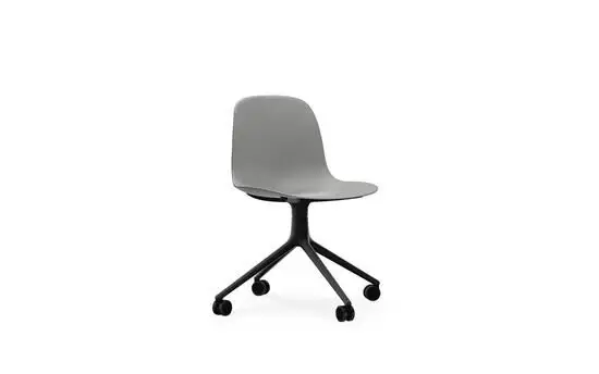 Normann Copenhagen - Form Chair Swivel 4W Black Alu