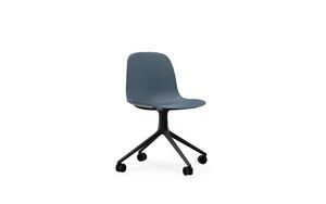Normann Copenhagen - Form Chair Swivel 4W - Blå/Black Alu