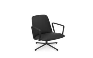 Normann Copenhagen - Pad Lounge Chair Low Swivel Black Alu