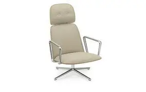 Normann Copenhagen - Pad Lounge Chair High Swivel Alu