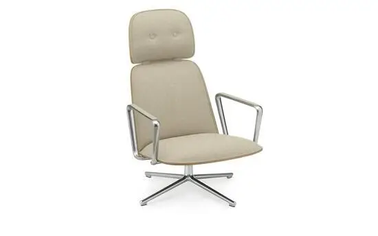 Normann Copenhagen - Pad Lounge Chair High Swivel Alu