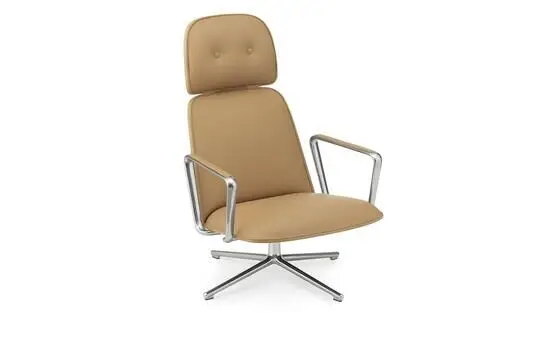 Normann Copenhagen - Pad Lounge Chair High Swivel  Alu