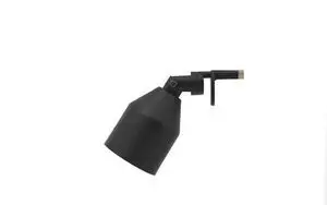 Sort Klip-lampe fra Normann Copenhagen med konisk skærm og justerbar arm, moderne stil.
