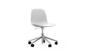 Normann Copenhagen - Form Chair Swivel 5W Gas Lift - Hvid/Alu