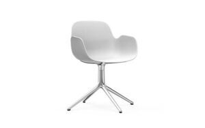 Normann Copenhagen - Form Armchair Swivel 4L - Hvid/Alu