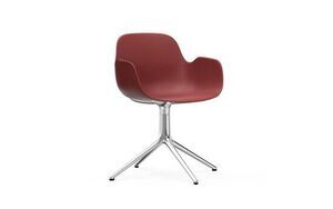 Normann Copenhagen - Form Armchair Swivel 4L - Rød/Alu